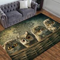 Owl Rug,Gothic Rug,Owl Pattern Rug,Night Animal Rug,Owl Art Rug, Home Decor Ideas, Living Room Rug, 