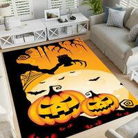Owl Rug,Pumpkin Design Rug,Pumpkin Rug,Halloween Rug,Horror Rug,Halloween Themed Rug,Hallowen Gift,R
