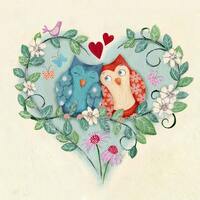 Owl Love - Unframed limited edition print