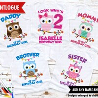 Owl Birthday Shirt, Owl Birthday Party Shirt, Birthday Owl, Matching Family T-Shirt, Owl's Famil