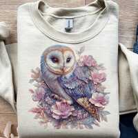 Owl Floral, Animal Art, Shirt Png, Flower Clipart, Bird Print, Sublimation Design, T-shirt Design, D