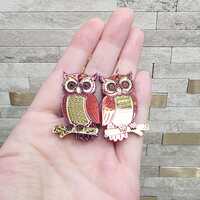 Funky Owl Acrylic Earrings | Unique Fall Animal Earrings | Fun Retro Statement Earrings  | Handmade