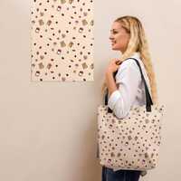 Cozy Autumn Owl Tote Bag – Warm Fall Aesthetic, Cute Mushroom & Coffee Design, Kawaii Autu