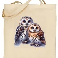 Owl Penguin Panda Horse Swallow Cotton Canvas Tote Bag, Reusable Shopping Bag, Gift Souvenir