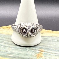 The Ranch Owl Ring in Argentium Silver