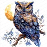 18 Mandala Owl Clipart | Intricate Winged Design | Printable Watercolor clipart | High Quality JPGs