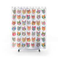 Premium Mold & Mildew Resistant Fabric Shower Curtain With Beautiful Woodland Owls For Toddler G