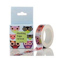 Owl Washi Tape, Owl Washi, Bird Washi Tape, Cute Washi Tape, Colourful Owl Washi, Owl Stationery, Ow