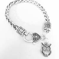 Gift For Her, Owl Charm Bracelet, Best Friend Gift, Animal Bracelet, Mother's Day Wife Daughter 