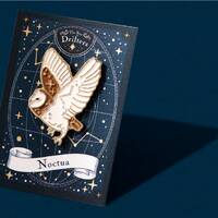 Noctua: The Little Owl Constellation Enamel Pin