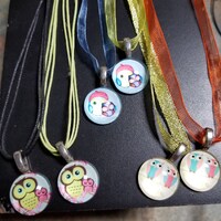 Set of 2 Best Friends necklaces Identical Pairs Owls