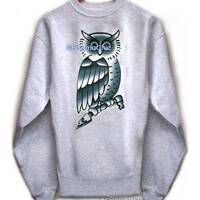 SALE OWL Sweatshirt */* , Owl Tattoo Sweatshirt by Enigma Chic