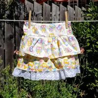 Bright Owls Ruffle Skirt, sizes 4 years