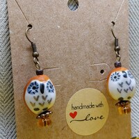 Handmade Ceramic Owl Earrings
