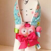 Hooded Towel/Gift Set/Pink Owl/Baby Shower/New Baby/ Baby Girl/Baby Boy