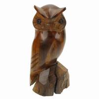 Desert Ironwood Perched Owl carving