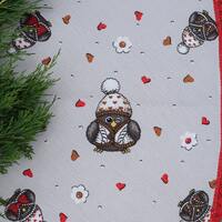 Owl Christmas Tree Skirt Christmas Owl Christmas Decor Woodland Christmas Swedish Fabric Swedish Chr