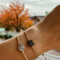 Owl Bracelet | Hand Made Bracelet | Macrame | Waxed Cord | Gift Her | Gift Him | Gift
