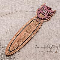 Wisdom of the Owl, Handcrafted Recycled Teak Wise Owl Theme Bookmark