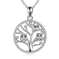 Owl Tree of Life Necklace Owl Jewelry Gift for Women Mother