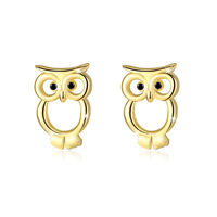 Owl Earrings 925 Sterling Silver Cute Jewelry Owl Gift for Women Lady Stud Earring for Girls Kids Gi