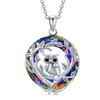 Owl Necklace in Sterling Silver