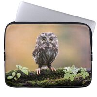 Cutest Baby Animals | A Baby Owl Laptop Sleeve