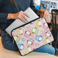 Cute Owls, Owl Pattern, Colorful Owls, Baby Owls Laptop Sleeve