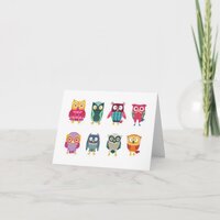 Owls Custom Note Card
