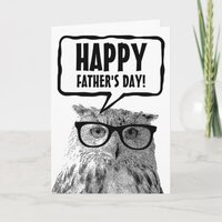 Happy Father's Day funny owl custom greeting card