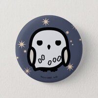 Hedwig Cartoon Character Art Button