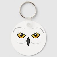 Birdorable Snowy Owl Face Keychain
