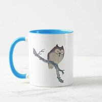 Japanese Sleeping Owl Night Artwork Mug