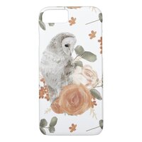 Owl and Roses Phone Case
