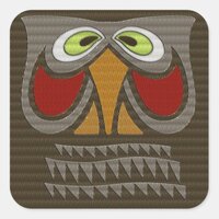 Funny Hootie Owl Square Sticker