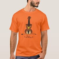 Violin Owl Music Teacher Cute Kids T-Shirt
