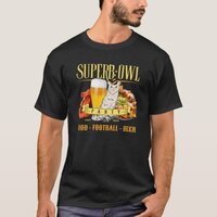 Superb Owl Party Pun For Owl & Football Men Women T-Shirt
