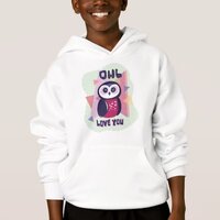 be different cute owl bird owl saying i love you hoodie