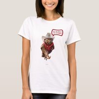 Tough Western Sheriff Owl with Attitude & Swagger T-Shirt