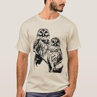 Mr and Mrs Barred Owl - 2020 - Black ink T-Shirt