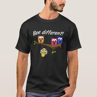 Bee Different Women's Sweet Fun Bumblebee with Owl T-Shirt