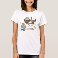 Cute Owl Cartoon T-Shirt Dare to be Different