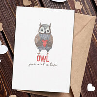 Cute Owl You Need is Love Valentine's Day Card
