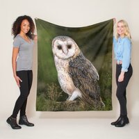 Western Barn Owl Fleece Blanket