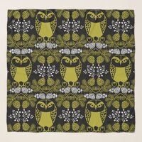 Folk Art Owl Prints Scarf