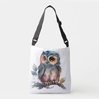 Beautiful Perched Night Owl  Crossbody Bag