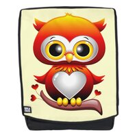 Baby Owl Love Heart Cartoon  Backpack
