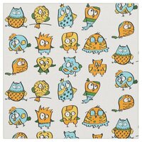 Owls Pattern Fabric