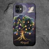 Personalized Beautiful Tree Lanterns, Moon, Owl iPhone 11 Case