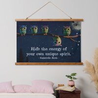Owl That's Different With Unique Quote Collage Hanging Tapestry